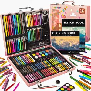 150PC Art Set, KINSPORY Coloring Art Kit, Wooden Drawing Art Supplies｜bgl-store