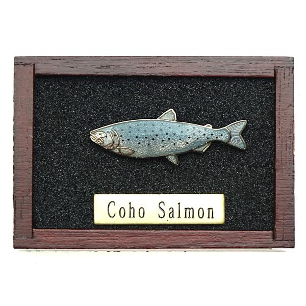 魚ピンズ コーホーサーモン 銀鮭 本七宝 ビンテージ フィッシュ ピンズ Vintage Fish ...