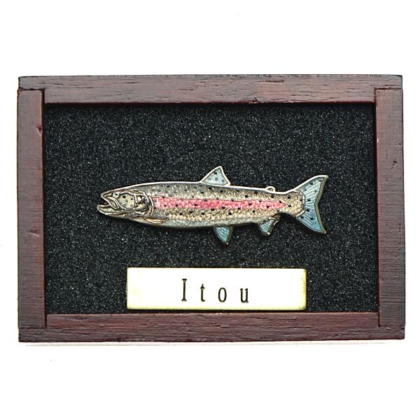 魚ピンズ イトウ 魚鬼 本七宝 ビンテージ フィッシュ ピンズ Vintage Fish Pin's...