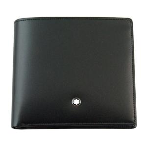 MONTBLANC モンブラン U0007164 二つ折り財布 小銭入れ付き ブラック 30655 ビルフォールド 4CC WITH コインパース｜bheart