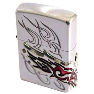 zippo ジッポー 20LOWI-SV ロストウィング ライター ブラックニッケル/メタル貼り zippoレギュラー｜bheart