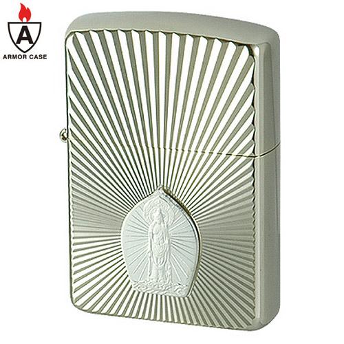 zippo ジッポー162WG-聖観世音菩薩 仏教 ご本尊 純銀1000プレート貼り アーマーケース