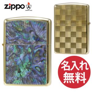 名入れ無料 zippo ジッポ ジッポー POLYCARBONATE and SHELL (A) GP ポリカーボネート＆シェル 貝貼り アーマーケース｜bheart