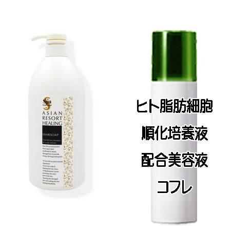 マザーズデイコフレ 送料込 スパトリートメント ヘアソープ 1000ml ヒト脂肪細胞美容液コフレ＜...