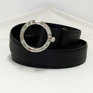 【BONUS ストア+5％】ブルガリ 革小物  マン BELT レザー ベルト メンズ  ブラック 37890 BVLGARI