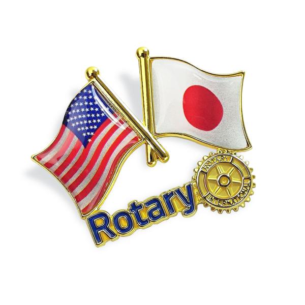ロータリー友好バッジ 日本と29カ国組み合わせ