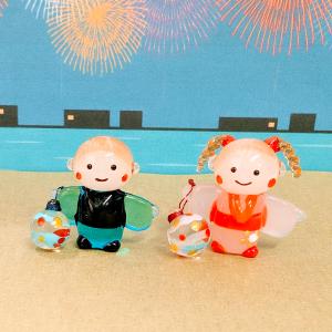 ガラス細工 男の子とヨーヨー ミニチュア 雑貨...の詳細画像3