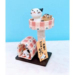 ガラス細工 ネコベット（M) 茶トラ ミニチュア 置物 雑貨 猫 小物 動物