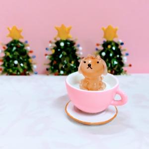 ガラス細工 ティーカップ パグ ミニチュア 置物 雑貨 犬 : きたの