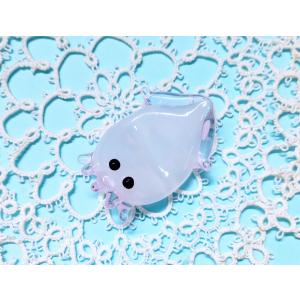 ガラス細工 マンタ（LL) 青 ミニチュア 置物 雑貨 水族館 海 小物