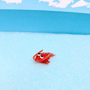 ガラス細工 ヒトデ (クリア/赤） ミニチュア 置物 雑貨 海 小物 : きた