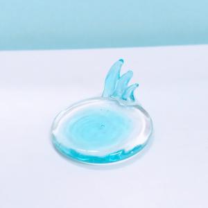 ガラス細工 波台(S) ミニチュア 置物 雑貨 ...の商品画像