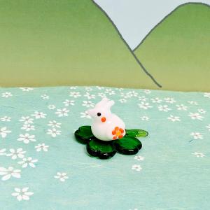 きたのガラス茶トラ　ガラス細工　ミニチュア biburo_t-1028