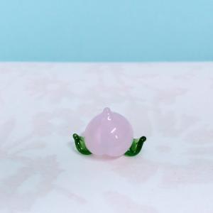 ガラス細工 桃 (S) ミニチュア 置物 雑貨...の詳細画像1