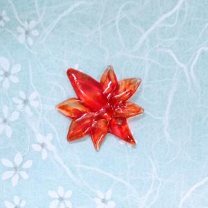 ガラス細工 紅葉(L) ミニチュア 置物 雑貨...の詳細画像1