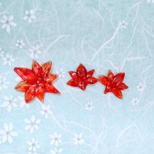 ガラス細工 紅葉(S) ミニチュア 置物 雑貨...の詳細画像2