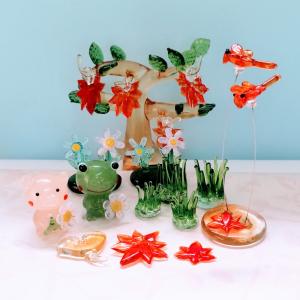 ガラス細工 紅葉(S) ミニチュア 置物 雑貨...の詳細画像4
