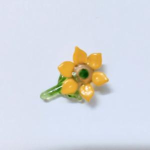 ガラス細工 ミニパーツ ひまわり ミニチュア 花の詳細画像1