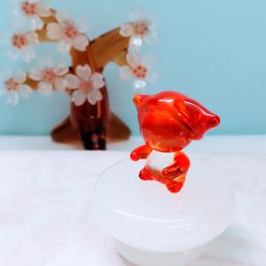 ガラス細工 オクトパス タコ 五角台付 ミニチュア 置物 雑貨 合格