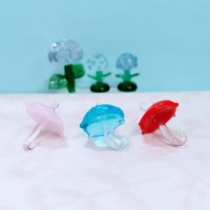 ガラス細工 傘 赤 (ハート付) ミニチュア ...の詳細画像4