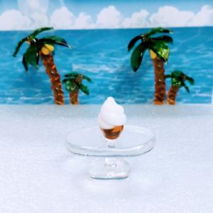 ガラス細工 マンタ（LL) 青 ミニチュア 置物 雑貨 水族館 海 小物