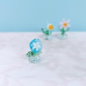 ガラス細工 朝顔(S)青 ミニチュア 雑貨 置...の詳細画像2