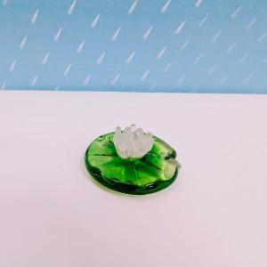 ガラス細工 蓮の花(ミニ)ミニチュア 雑貨 置...の詳細画像1