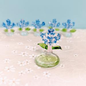 ゆりの花　ガラス細工　ミニチュア ガラス細工 ミニチュア 雑貨 置物 花飾り テラリウム 花【ゆり