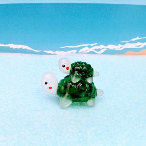 ガラス細工 マンタ（LL) 青 ミニチュア 置物 雑貨 水族館 海 小物