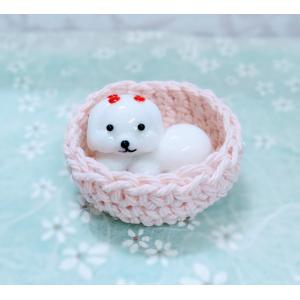 ガラス細工 トイプードル（M）ミニチュア 置物 雑貨 犬 小物 動物
