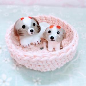 ガラス細工 トイプードル（M）ミニチュア 置物 雑貨 犬 小物 動物
