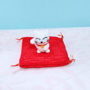 座布団(S) 赤 布製品 ディスプレイ用の詳細画像1
