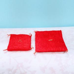 座布団(S) 赤 布製品 ディスプレイ用の詳細画像2