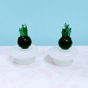 ガラス細工 飾り台 白 ミニチュア 置物 雑貨...の詳細画像2
