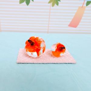 ガラス細工 ほおずきペア(ちりめん台付)クリア/...の商品画像