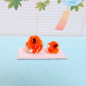 ガラス細工 ほおずきペア(ちりめん台付)クリア...の詳細画像2