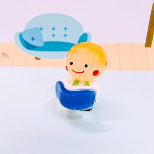 ガラス細工 男の子と本(青)ミニチュア 置物 読書の詳細画像2