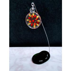 ガラス細工 きのこ（S) 赤 ミニチュア 雑貨 置物 小物 茸 : きたの