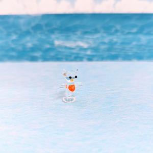 ガラス細工 デメニギス ミニチュア 雑貨 置物 小物 海 水族館 : きたの