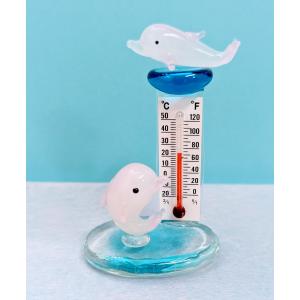 ガラス細工 温度計(S) イルカ ピンク ミニチ...の商品画像