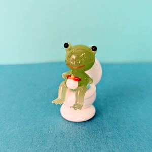 ガラス細工 オクトパス タコ 五角台付 ミニチュア 置物 雑貨 合格