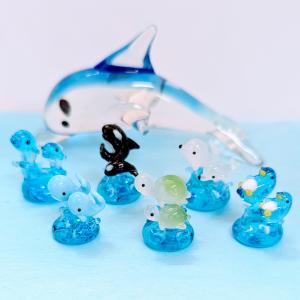 ガラス細工 イルカクリア(LL) 青 ミニチュ...の詳細画像2