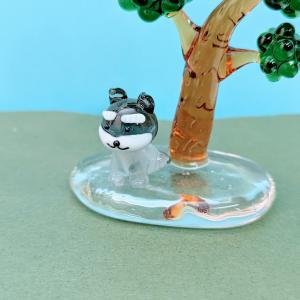 雪うさぎ ガラス細工 かわいい ミニチュア 置物 ゆきうさぎ Mサイズ