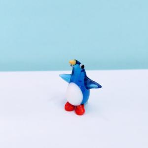 ガラス細工 マンタ（LL) 青 ミニチュア 置物 雑貨 水族館 海 小物