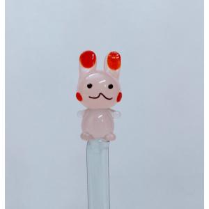 ガラス細工 マドラー ネコ 茶トラ ミニチュア 雑貨 動物 : きた