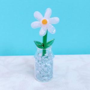 ガラス細工 ユリの花（S）ミニチュア 雑貨 置物 小物 花 : きたの