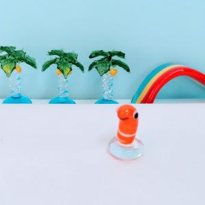 ガラス細工 オタマジャクシ（S) ミニチュア 置物 雑貨 小物 : きたの
