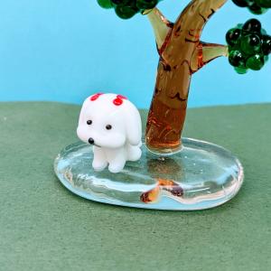 ガラス細工 ツル2羽セット（L) ミニチュア 置物 雑貨 動物 鳥 鶴