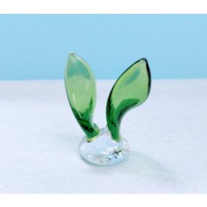 ガラス細工 ユリの花（2輪）ミニチュア 雑貨 置物 小物 花 : きたの