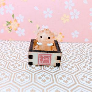 ガラス細工 福桝 亥 いのしし ミニチュア 置...の詳細画像1